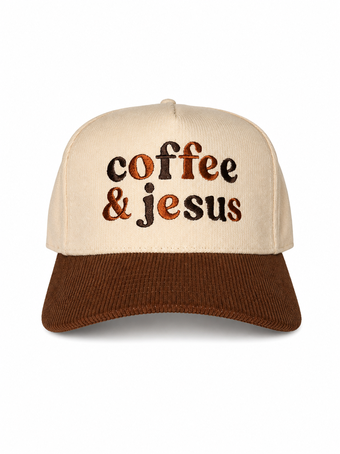 Coffee & Jesus embroidered trucker hat