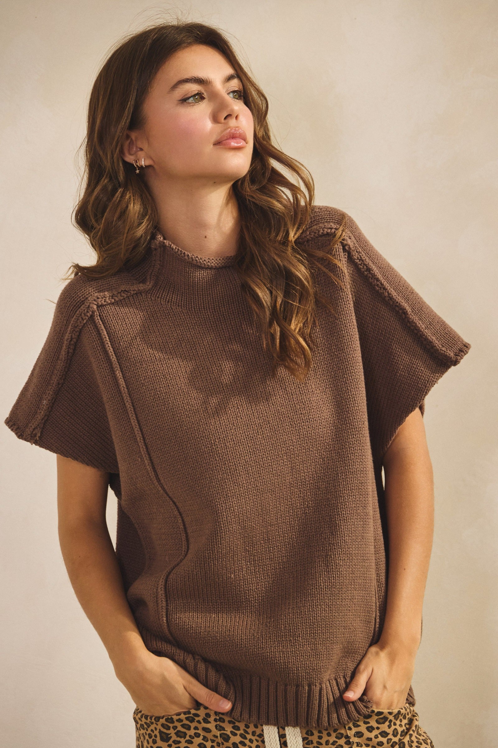 Carrie short sleeve sweater